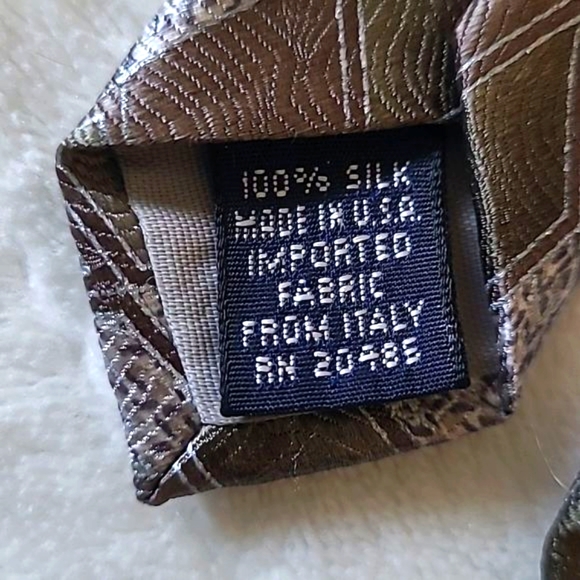 Pierre Cardin 100% Silk Geometric Necktie  Brown Green Designer Preppy Classic - Picture 7 of 11